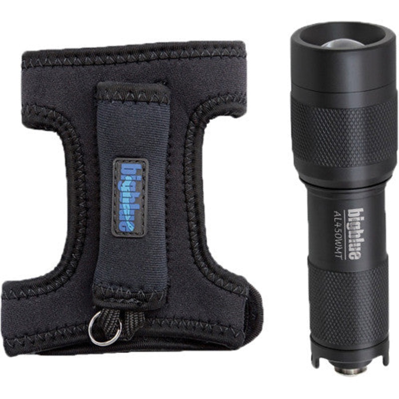 Bigblue AL450WMT Mini LED Dive Light with Wide Beamand Goodman Glove (Black)