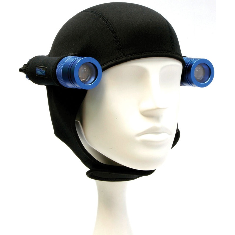 Bigblue Neoprene Hood with 2 Light Holsters for Mini Lights (Black)