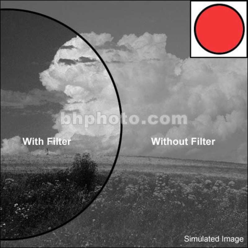 Tiffen 4x6" Light Red #23A Glass Filter for Black & White Film
