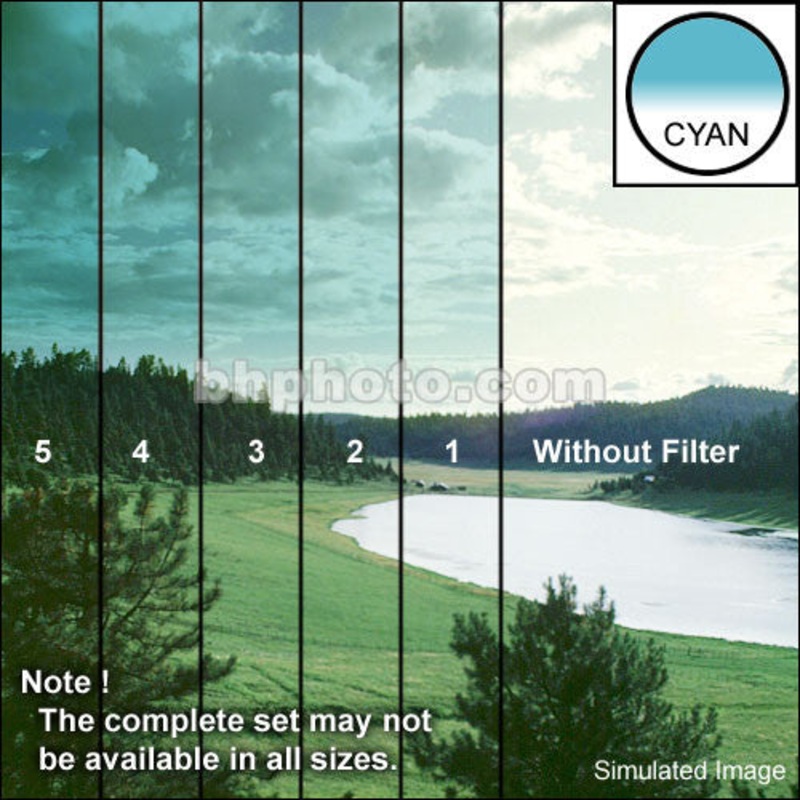 Tiffen 4 x 5.65" 5 Cyan Soft-Edge Graduated Filter (Vertical Orientation)