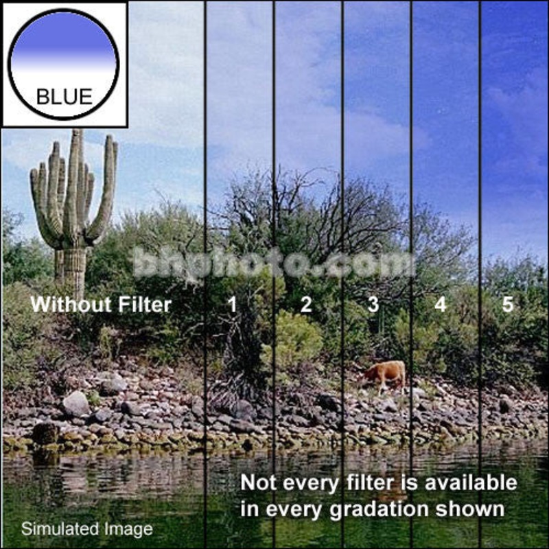 Tiffen 4 x 5.65" Blue 5 Soft Edge Graduated Filter