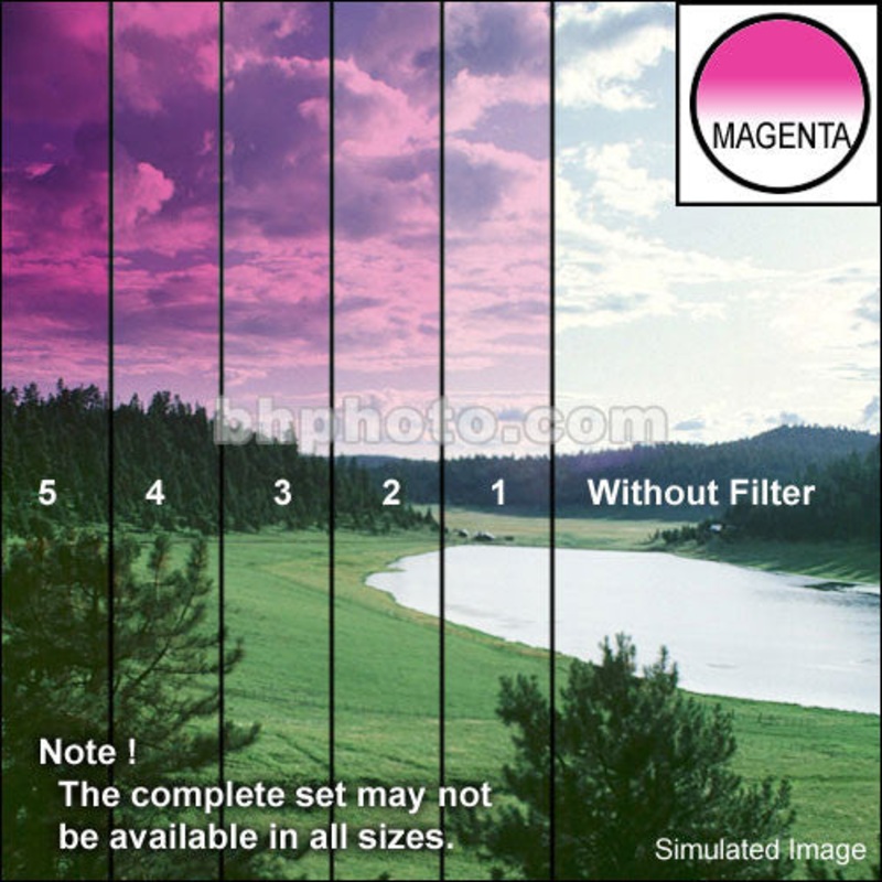 Tiffen 6 x 6" 2 Magenta Hard-Edge Graduated Filter