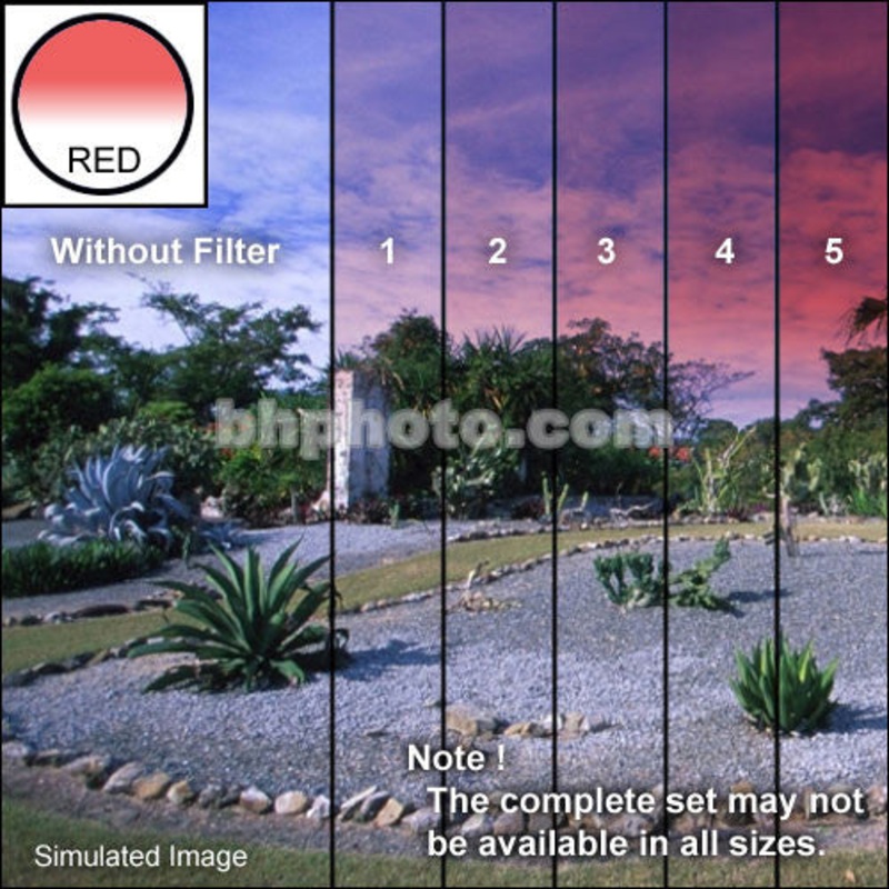 Tiffen 6 x 6" 2 Red Hard-Edge Graduated Filter