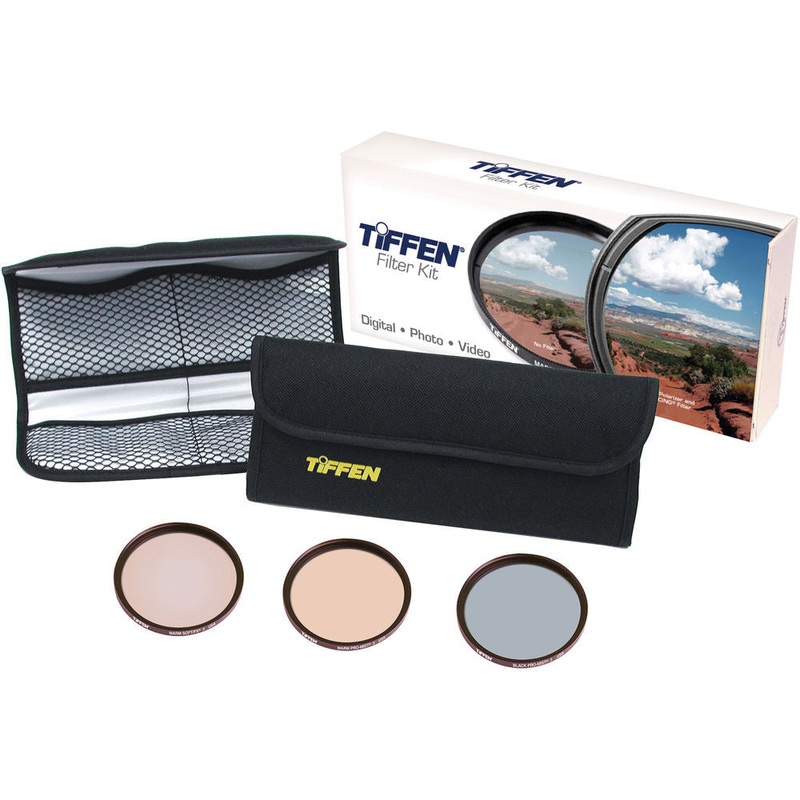 Tiffen 58mm Wedding & Portrait Kit (Warm Soft F/X 3, Black Pro Mist 3, Warm Pro Mist 3 Filters & 4 Pocket Pouch)