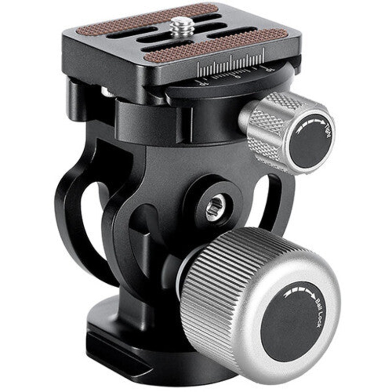 Leofoto VH-10S 2-Way Aluminum Monopod Head with Arca-Type Quick Release Plate