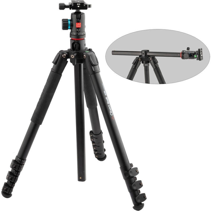 Oben Skysill ALF-6194L 4-Section Aluminum Tripod with 90 Lateral Center Column and BE-117 Dual-Action Ball Head