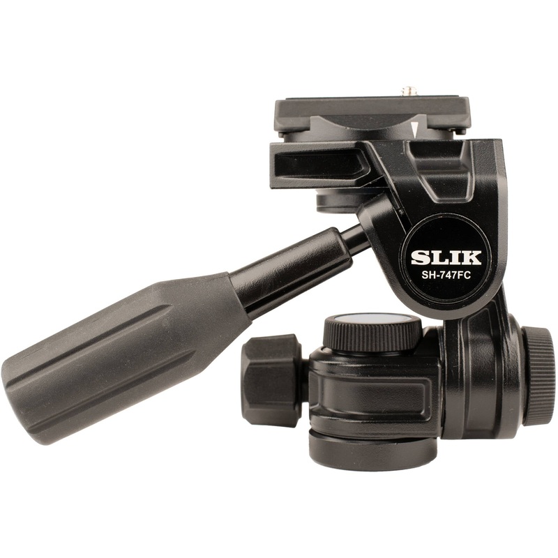 Slik SH-747FC 3-Way Pan-Tilt Head with:Friction Control and Arca-Type Quick Release Set
