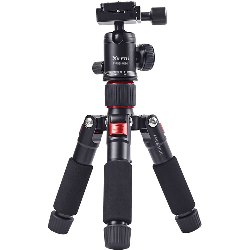 XILETU FM5S Portable Mini Tripod with 360 Arca-Type Ball Head (Red)