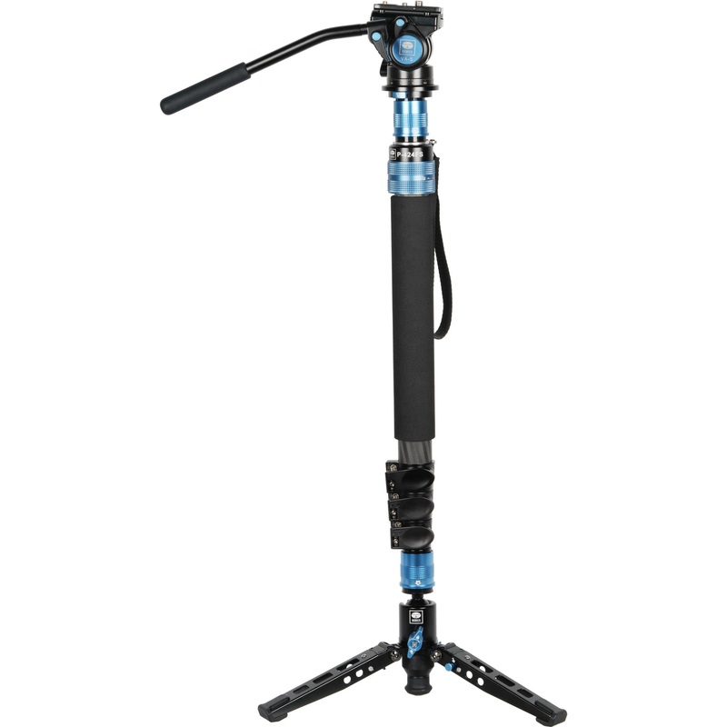 Sirui P-424FS 4-Section Carbon Fiber Monopodwith VA-5 Compact Video Head