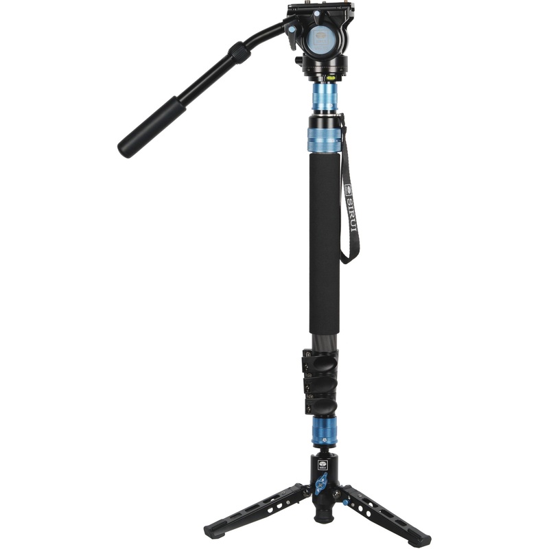 Sirui P-424FS 4-Section Carbon Fiber Monopodwith VH-10 Video Head