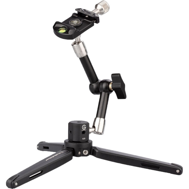 ProMediaGear TR01 Mini Tripod with 7" Friction Arm and Arca-Type QR Clamp