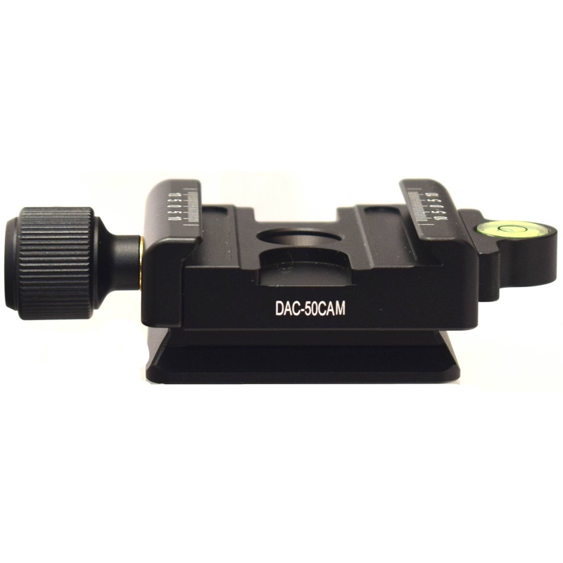 Desmond DAC-50CAM Bi-Directional 50mm QR Clamp for Arca-Type QR Plates with Removable Arca-Typeand Manfrotto Base Mounting Plate