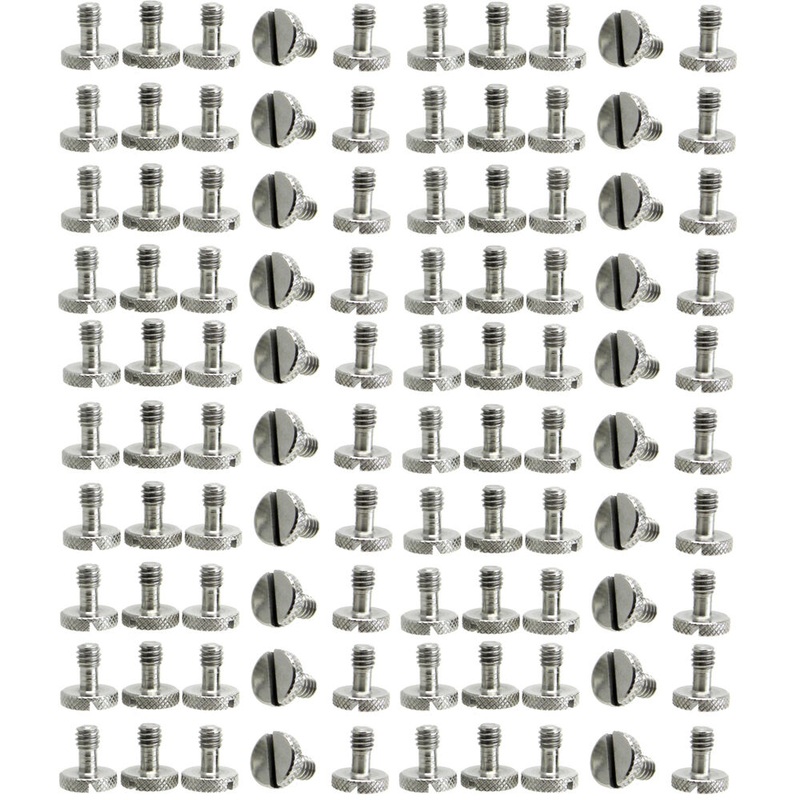 Desmond Knurled 1/4"-20 Slotted Screws (100-Pack)