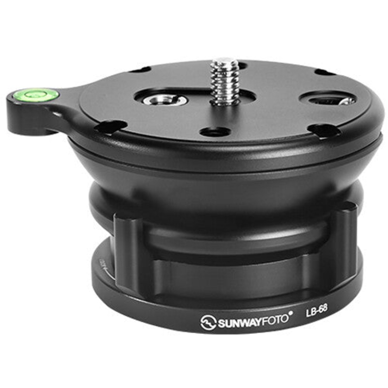Sunwayfoto LB-68 Leveling Basewith External Bubble Level (Black)