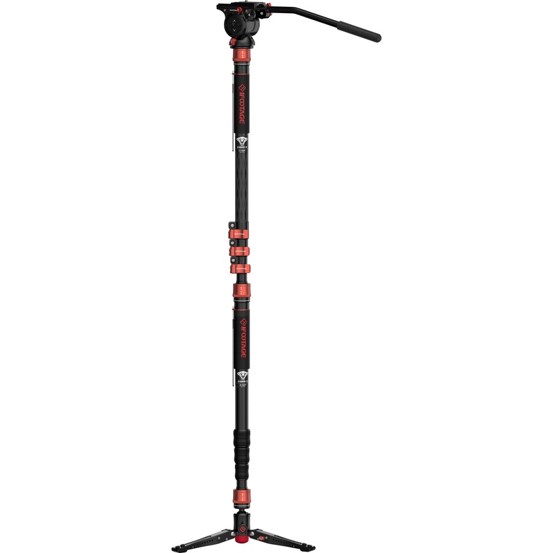 iFootage Cobra 3 Aluminum Monopod with Mini Tripod Base and K5 Fluid Head