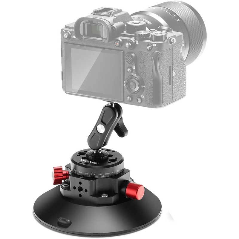 Neewer Camera Suction Mount with Ball Head Magic Arm (6")