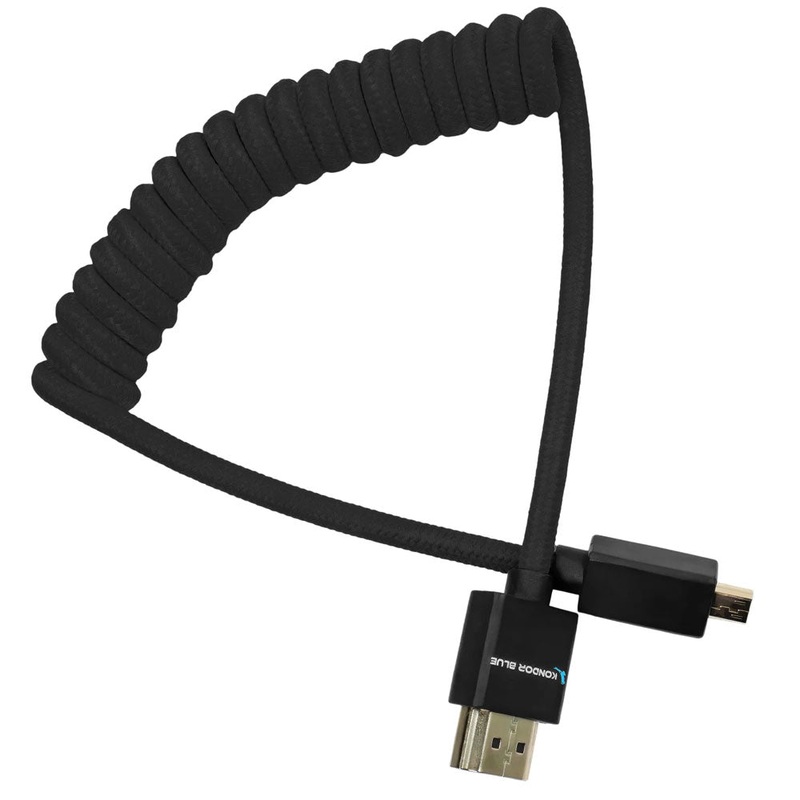 Kondor Blue Coiled Micro to Full HDMI 12-24" Black