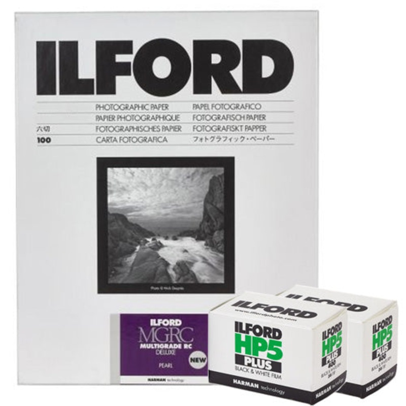 Ilford Multigrade RC 8X10" Pearl with 2x Rolls of HP5 135-36 - 25 Sheets