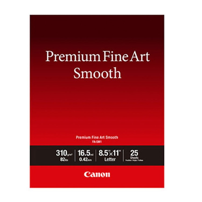 Canon 8.5x11" Premium Fine Art Smooth - 25 Sheets