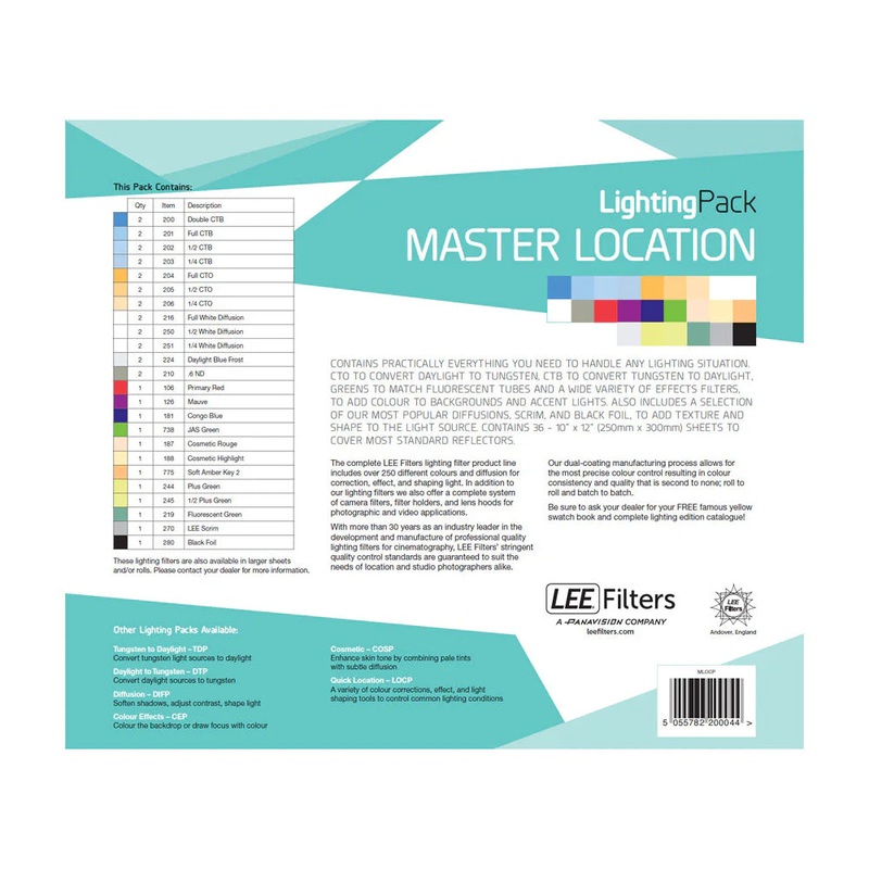 Lee Master Location Lighting Gel Pack