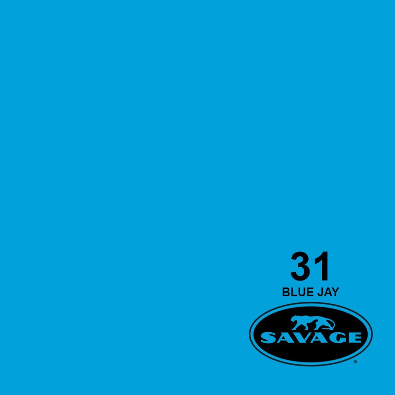 Savage 53"x12 Yards Seamless Paper Background - Blue Jay