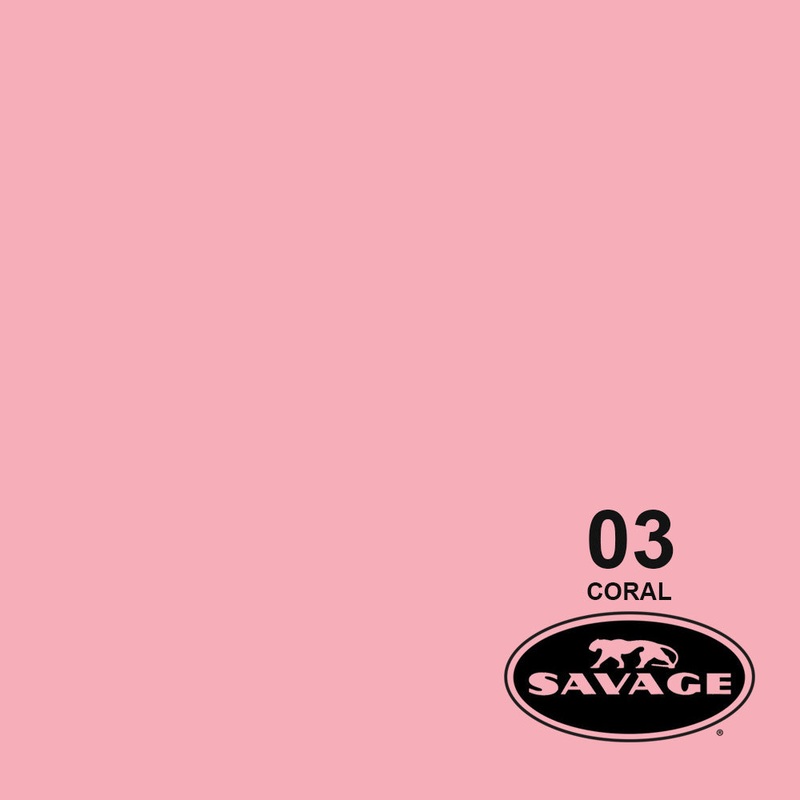 Savage 107"x12 Yards Seamless Paper Background - Coral