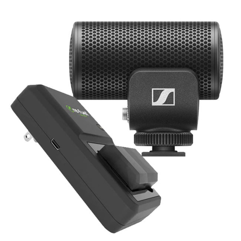 Sennheiser MKE 200 Microphone with Re-Fuel NP-FW50 Battery and Charger Kit