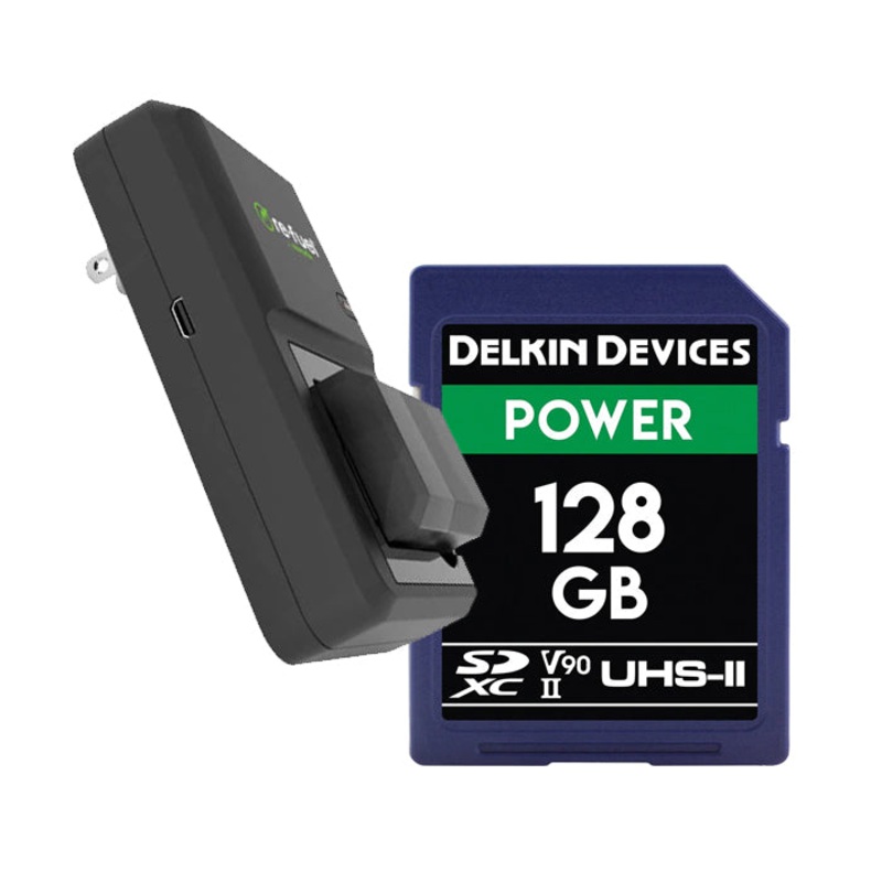 Re-Fuel NP-FZ100 Battery and Charger Kit with Delkin Power 128GB SD Memory Card