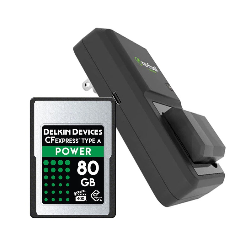 Re-Fuel NP-FZ100 Battery and Charger Kit with Delkin Power 80GB CFexpress Memory Card