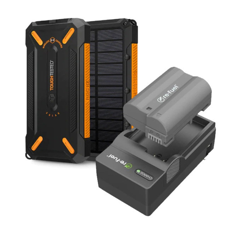 Toughtested Solar Power Bank with Re-Fuel EN-EL15 Battery and Charger Kit