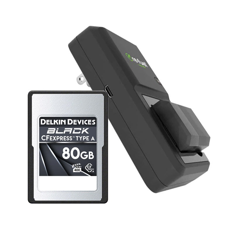 Re-Fuel NP-FZ100 Battery and Charger Kit with Delkin Black 80GB CFexpress Type A Memory Card