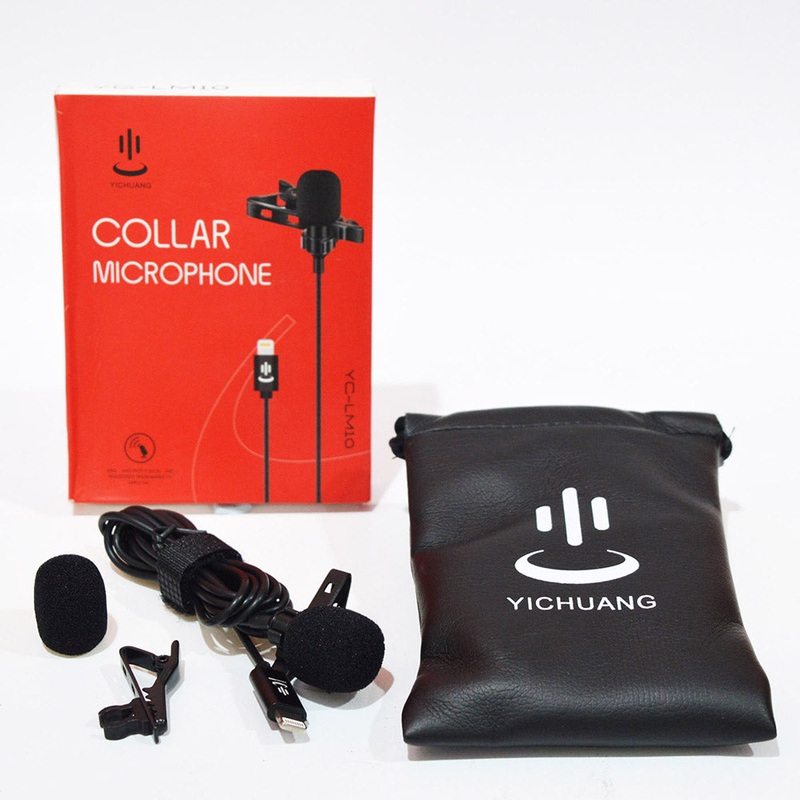 Yichuang YC-LM10 Microphone Clip On Lavalier for Iphone-1.5m