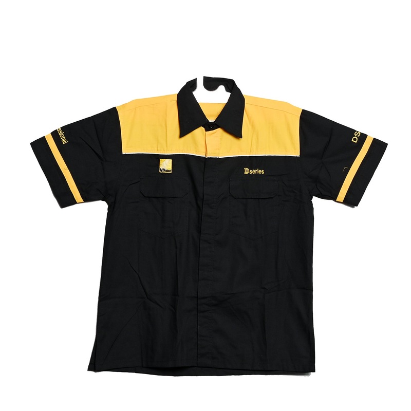 Kemeja Nikon Hitam Kuning