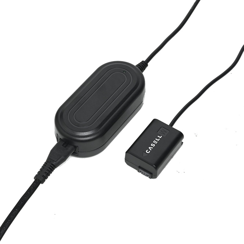 Battery Dummy Casell NP-FW50 with DC Coupler