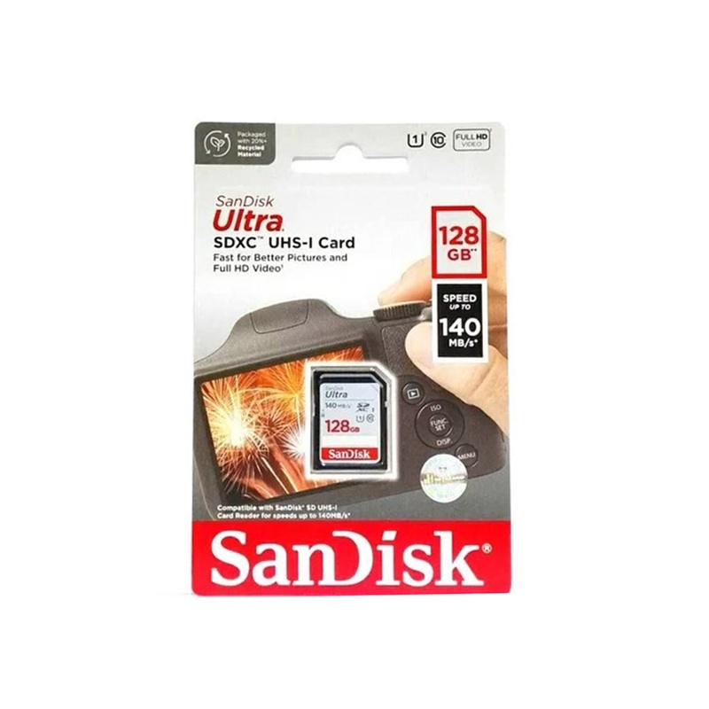 Sandisk Ultra SDXC UHS-I Card 128GB (140mbps)