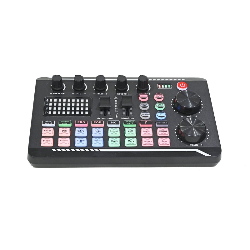Sound Card Audio Mixer CP10 Live Streaming Bluetooth Portable