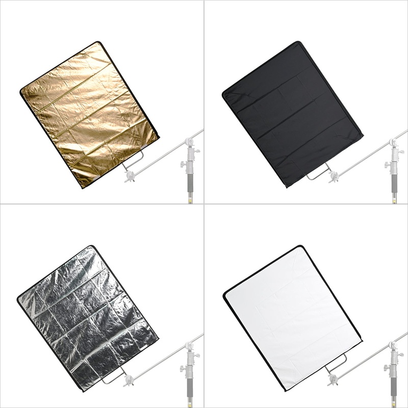 Panel Flag Reflector Diffuser 75x90cm Stainless Steel 4 Warna