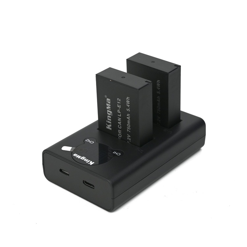 Kingma High Capacity Battery Charger Kit LP-E12 with Indicator