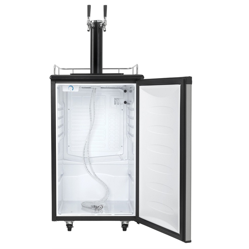 DANBY ***100 LB ***5.4 cu. ft. Dual-Tap Keg Cooler, Stainless Steel-DKC054A1BSL2DB