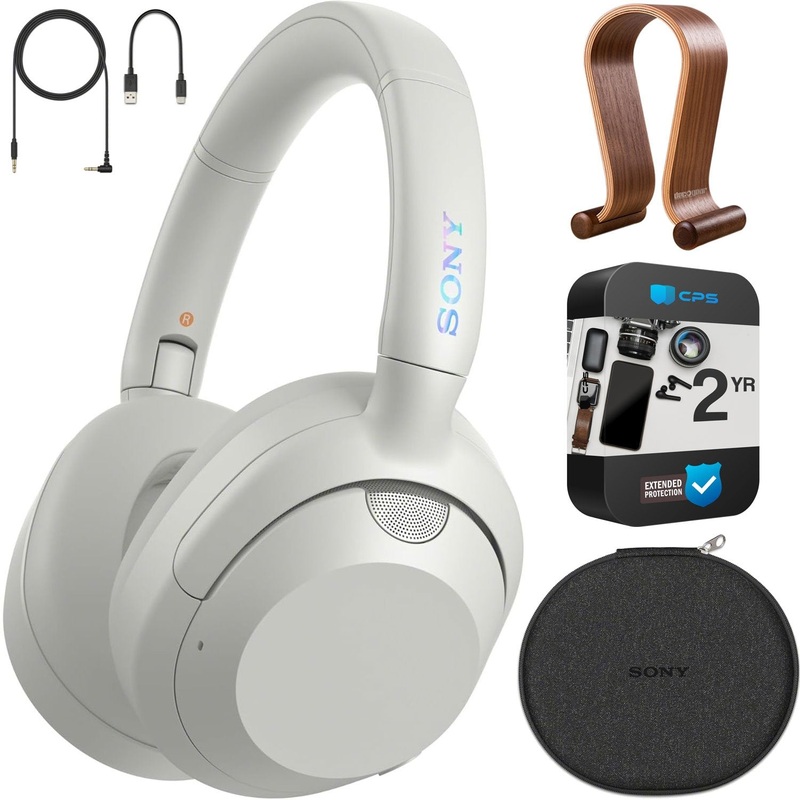 Sony ULT WEAR Wireless Noise Canceling Headphones (White) Bundle with 2 YR Warranty