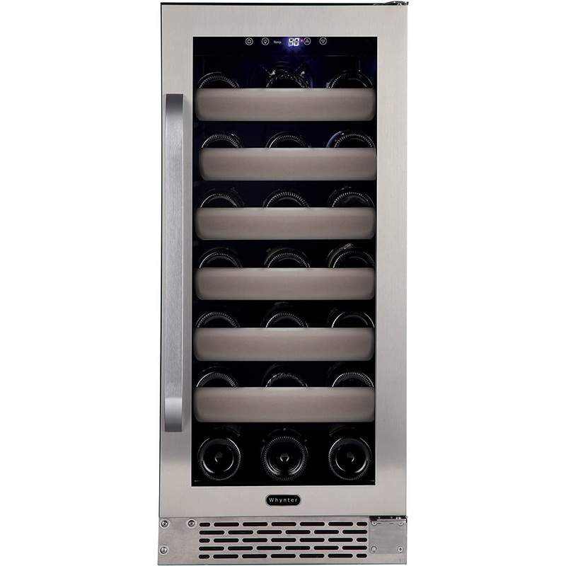 Whynter Elite 33 Bottle Single Zone Built-in Wine Refrigerator/Cooler (BWR-331S)