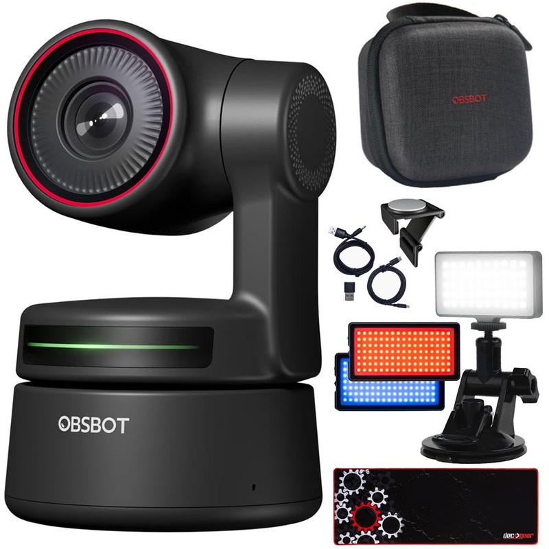 OBSBOT Tiny4K AI-Powered PTZ 4K Webcam w/ Video Conferencing Light Kit