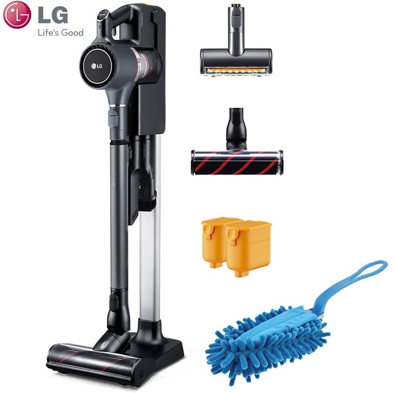 LG CordZero A9 Ultimate Cordless Stick Vacuum, Iron Grey + Microfiber Hand Duster
