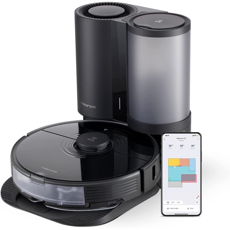 Roborock S7 Plus Robot Vacuum/Sonic Mop with Auto-Empty Dock - Black