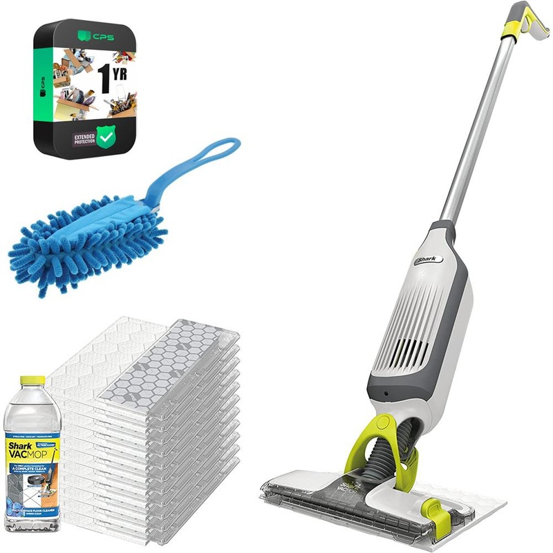 Shark VM252 Vacuum Mop Bundle w/ Disposable Pads, Cleaning Solution + Warranty Kit