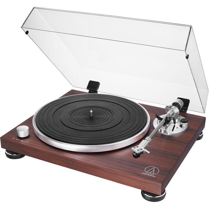 Audio-Technica AT-LPW50BT-RW Bluetooth Turntable Manual Belt-Drive 33/45 (Rosewood)
