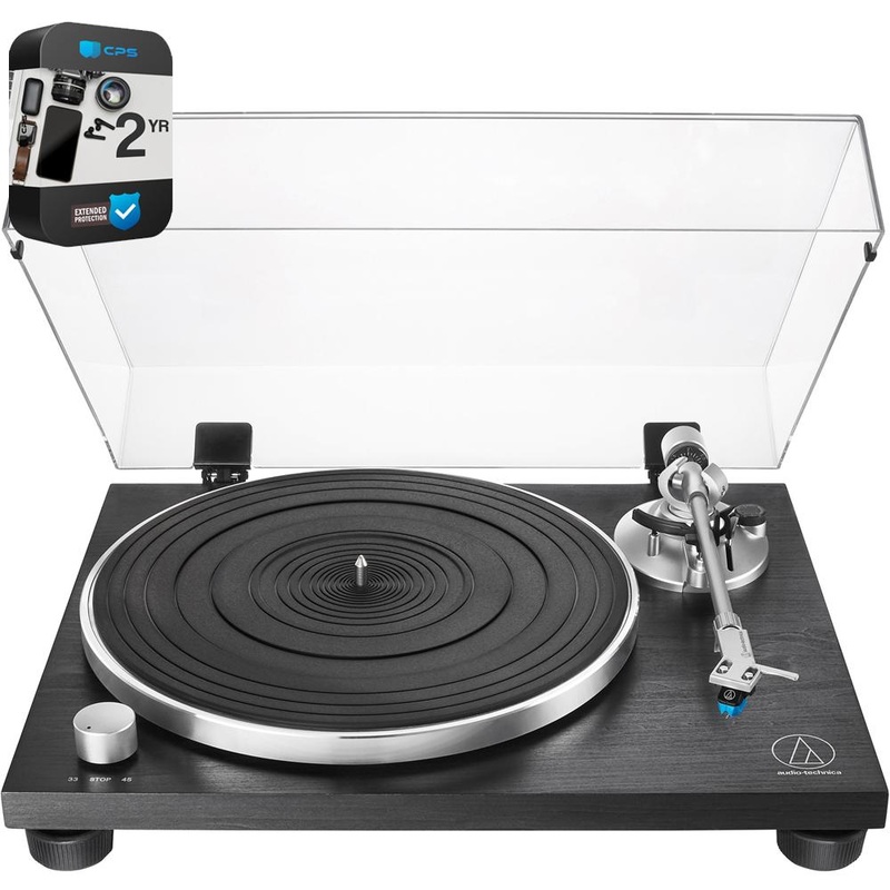 Audio-Technica Fully Manual Belt-Drive Turntable with 2 Year Extended Warranty