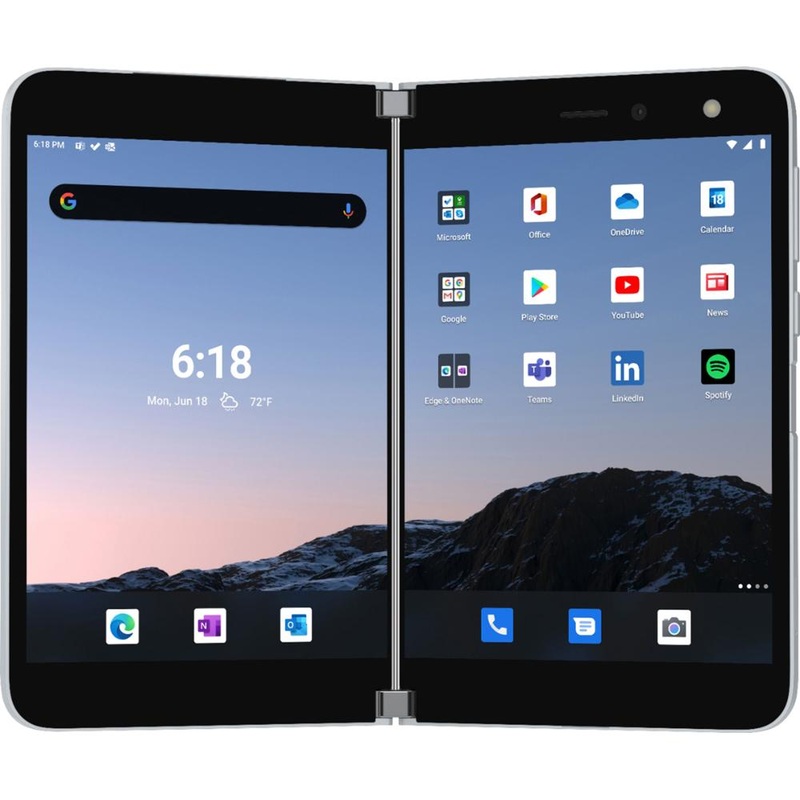 Microsoft Surface Duo 256GB (Unlocked AT&T) Folding 2 Screen Smartphone -Glacier TGM-00001