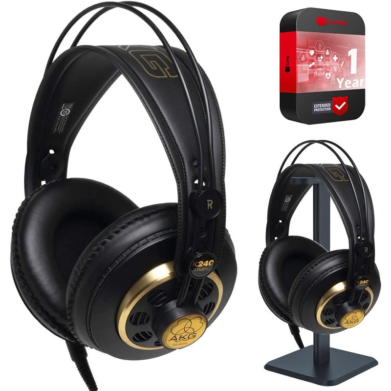 AKG Pro Audio K240 Studio Over-Ear Professional Headphones + Warranty Bundle