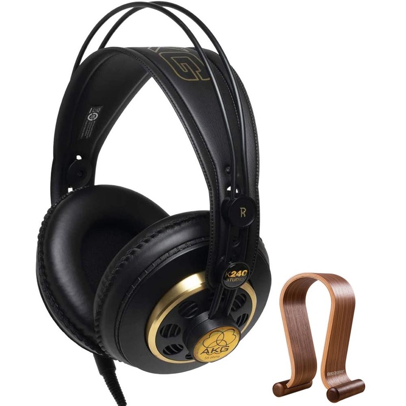 AKG Pro Audio K240 Studio Over-Ear Semi-Open Professional Headphones with Stand
